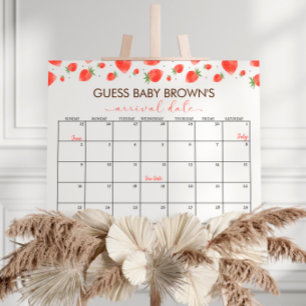 Jordgubbskuva - gissningsdatum - kalender poster