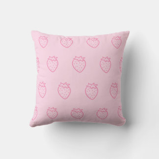 Jordgubbsljus rosa kudde