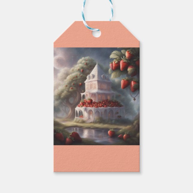 Jordgubbsmagasin Presentetikett (Framsidan)