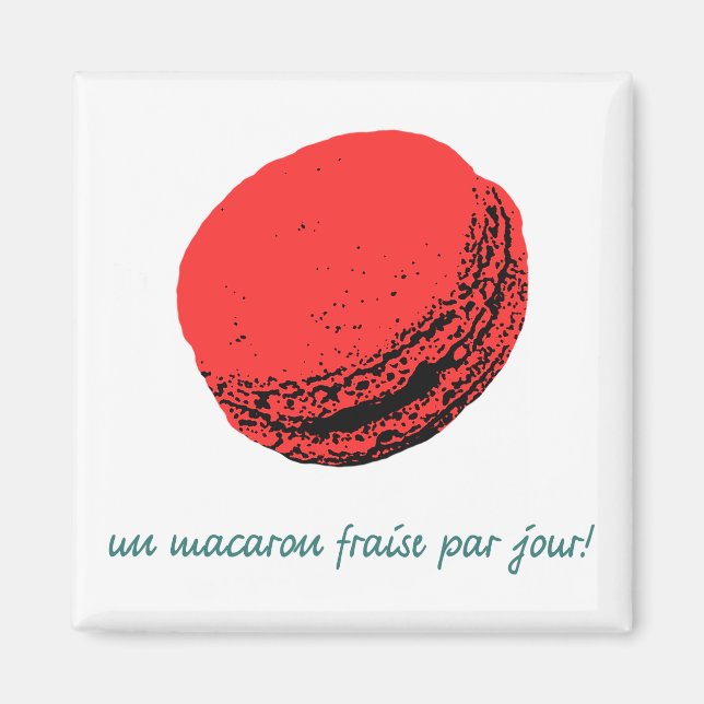jordgubbsmakaron magnet (Framsidan)