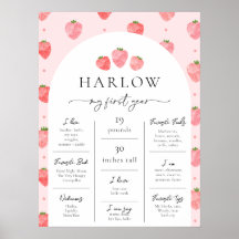 Jordgubbsmilstolpe Poster | Berry First