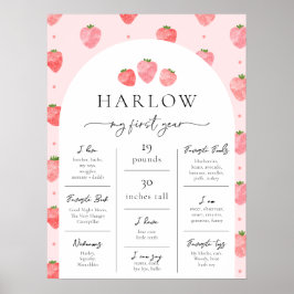 Jordgubbsmilstolpe Poster | Berry First