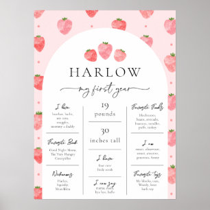 Jordgubbsmilstolpe Poster   Berry First