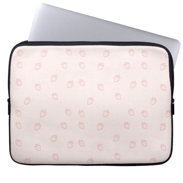Jordgubbsminimalism Laptop Fodral (Framsidan)