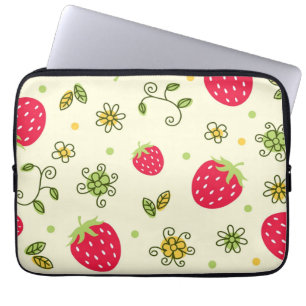 Jordgubbsmönster Laptop Fodral