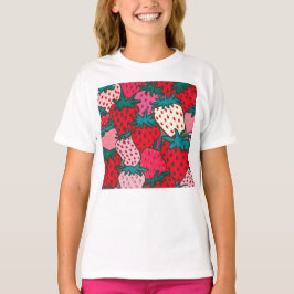 Jordgubbsmönster T Shirt