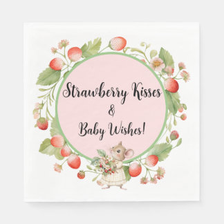 Jordgubbsmusslor, babyskor Party Pappersservett