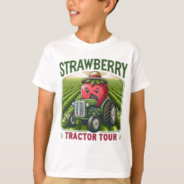Jordgubbsodlare Fält Tractor Tour Cute Farm T Shirt
