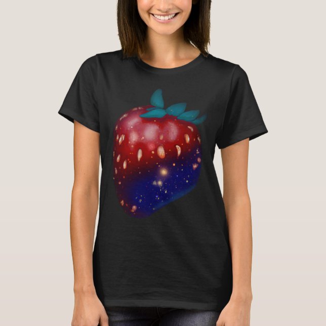 Jordgubbsodlare för jordgubbsfrukt, galaxjordgubbs t shirt (Framsida)