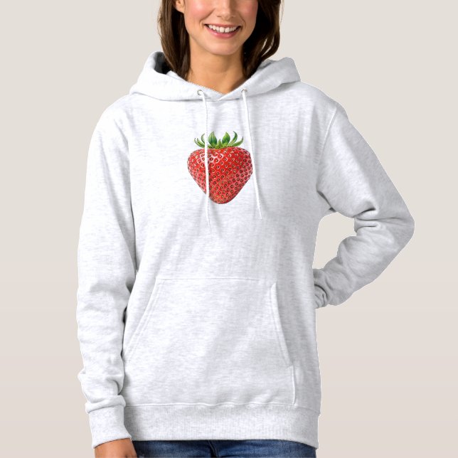 jordgubbsoffert Älskare Basic Hooded T Shirt (Framsida)