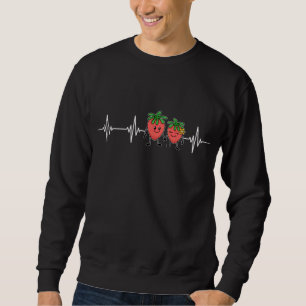 Jordgubbsört Fruit Älskare Fruitarian Strawbe Lång Ärmad Tröja