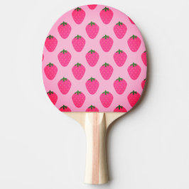jordgubbspadar rosa mönster ping pong pong paddle pingisracket