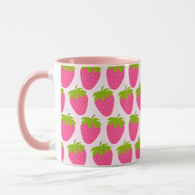 Jordgubbspastel Rosa Mugg (Vänster)