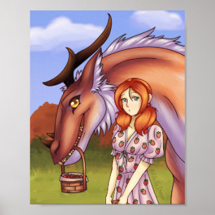 Jordgubbsplockning Poster