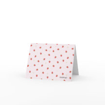 Jordgubbsränder Grandmillenial Tackkort