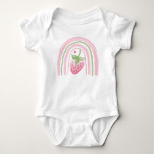 Jordgubbsregnbåge Vattenfärg T Shirt