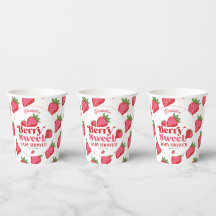 Jordgubbsröd Rosa Bär Söt Baby Shower