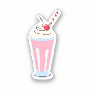 Jordgubbsshake Klistermärken