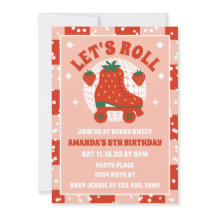 Jordgubbsskal | Retro Roller Skating Birthday