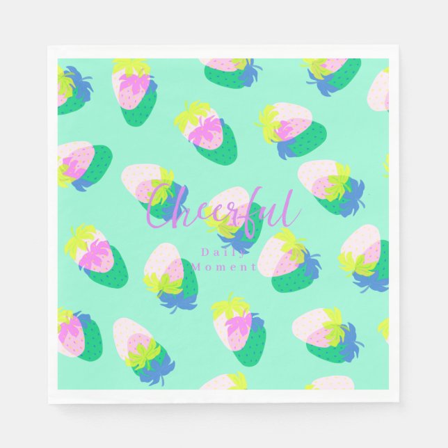 Jordgubbsskalk Pappersservett (Framsidan)