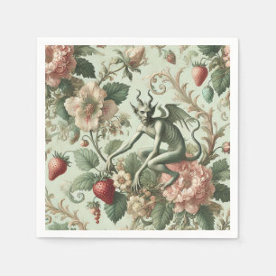 Jordgubbsskorg - gotik Baroque Pappersservett