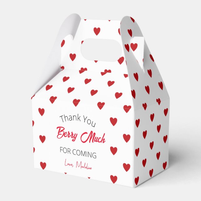 Jordgubbssommaren Party Tack Presentaskar (Framsidan Sidan)