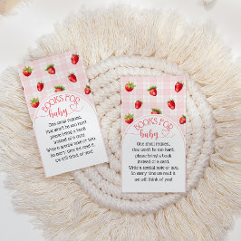 Jordgubbssötare Rustic Bokar Flicka Shower Tilläggskort