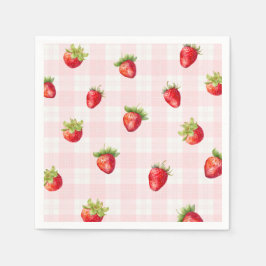 Jordgubbssötare Rustic diaper Flicka Shower Pappersservett