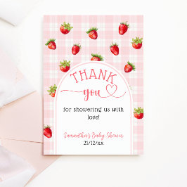 Jordgubbssötare Rustic diaper Flicka Shower Tack Kort