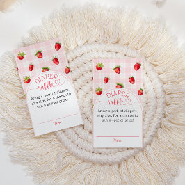 Jordgubbssötare Rustic diaper Flicka Shower Tilläggskort