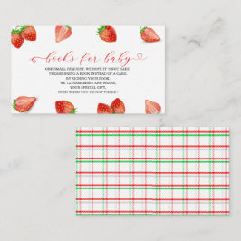 Jordgubbssötare Vattenfärgsbabydusch bokar för Tilläggskort