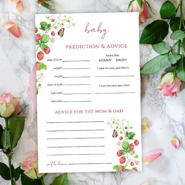 Jordgubbsspel för förutsägelser flygblad (Skapare uppladdad)