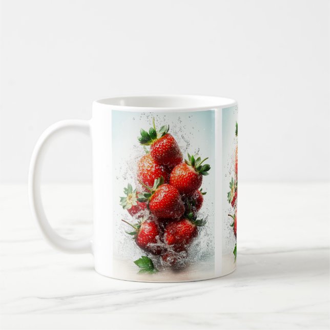 Jordgubbssprut Kaffemugg (Vänster)