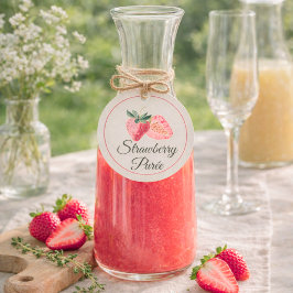 Jordgubbsspure Mimosa Barflaska Gåvor Etiketter
