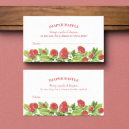 Jordgubbsstölder Diaper Raffle Insert Card Visitkort