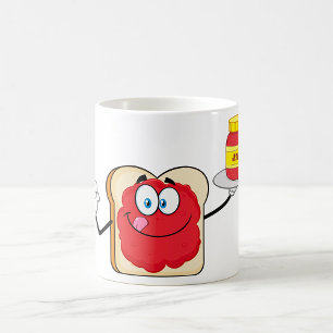 Jordgubbssylt Toast Serietecken Kaffemugg