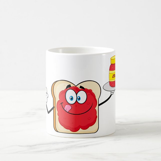 Jordgubbssylt Toast Serietecken Kaffemugg (Skapare uppladdad)