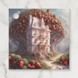 Jordgubbstårta och party gåvor etiketter