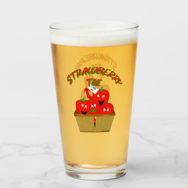 Jordgubbstid! Glaskopp (Baksida fylld)