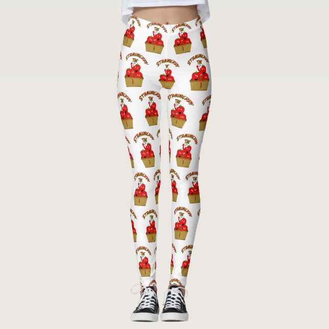 Jordgubbstid! Leggings (Framsida)