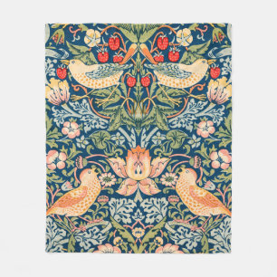 Jordgubbstjuv (av William Morris) Fleecefilt