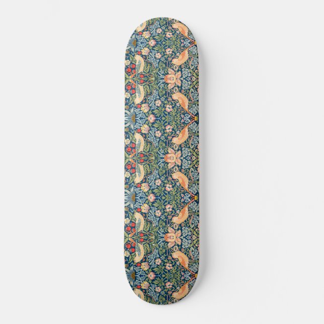 Jordgubbstjuv (av William Morris) Mini Skateboard Bräda 18,5 Cm (Framsida)