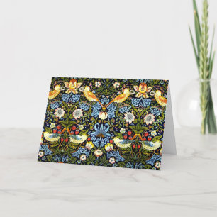 Jordgubbstjuv, en William Morris-design Helgkort