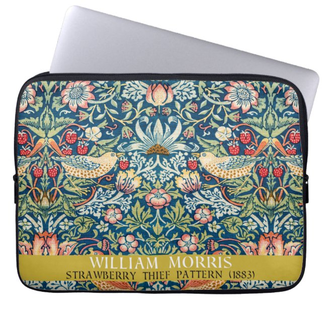 Jordgubbstjuv - William Morris-design Laptop Fodral (Framsidan)