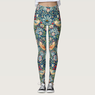 Jordgubbstjuv - William Morris-design Leggings