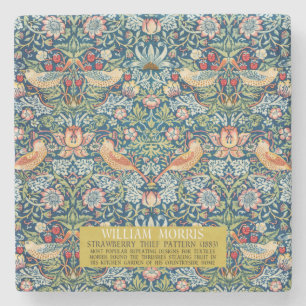 Jordgubbstjuv - William Morris-design Stenunderlägg