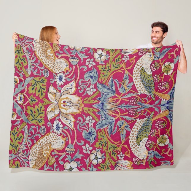 Jordgubbstjuv, William Morris Fleecefilt (På plats)