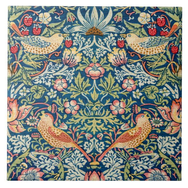 Jordgubbstjuv, William Morris Kakelplatta (Framsidan)