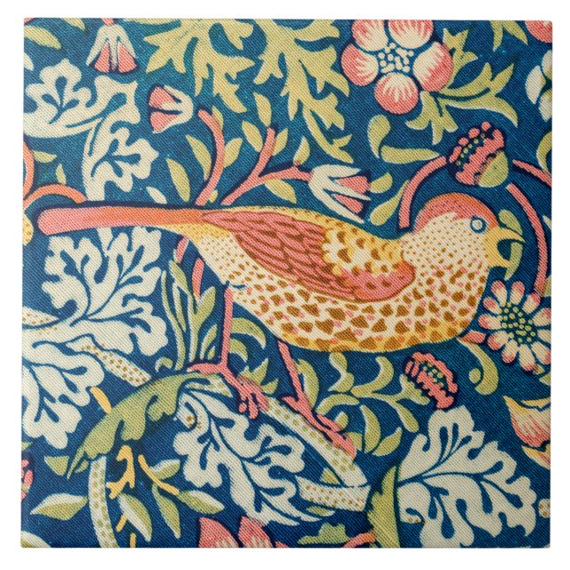 Jordgubbstjuv, William Morris Kakelplatta (Framsidan)