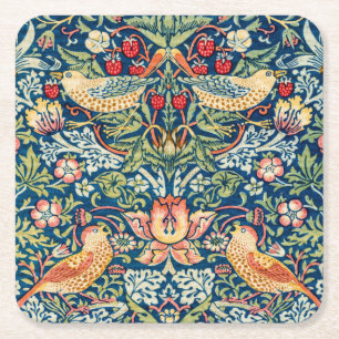 Jordgubbstjuv, William Morris Underlägg Papper Kvadrat
